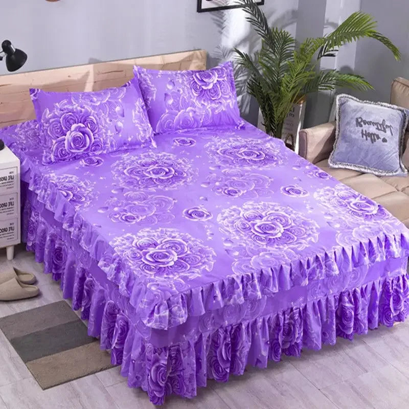 Bedroom Flat Sheets Bed Printed Fashion Modern Queen King Size Washed Cotton Comfortable Bedding Mattress Cover Bedspread New