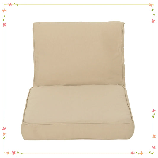 Outdoor Water Resistant Fabric Club Chair Cushions in Tan