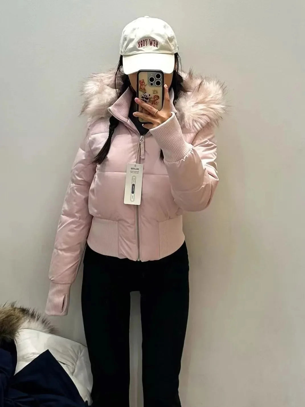Women's Hooded Short Winter Puffer Jacket. Warm Cotton-Padded Parka Coat