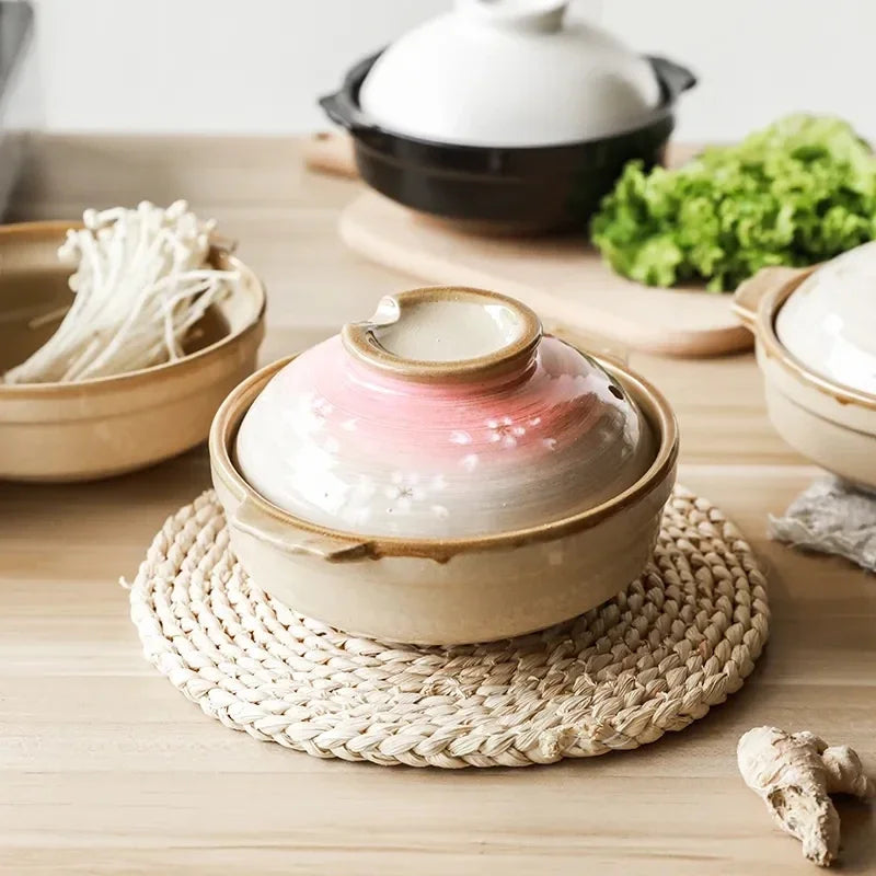 Ceramic Crock Pot Casserole Dish with Lid | Soup & Stew Cooking Pot