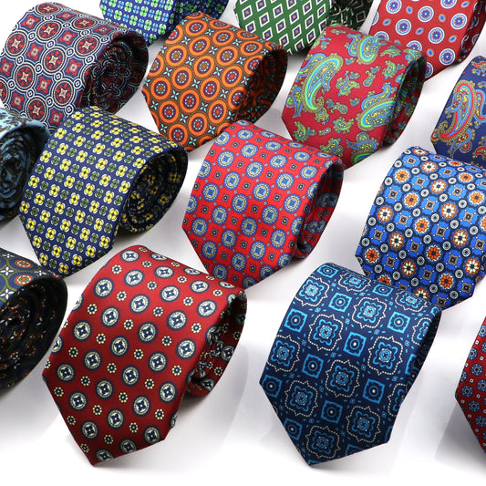 Luxury Floral & Paisley Men’s Silk Necktie .Wedding & Business Tie