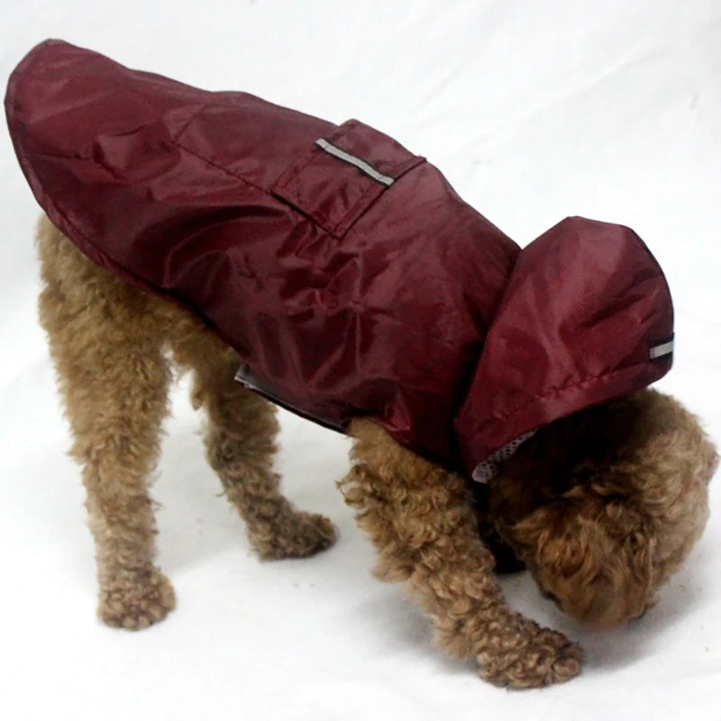 Hooded Waterproof Dog Raincoat Jacket