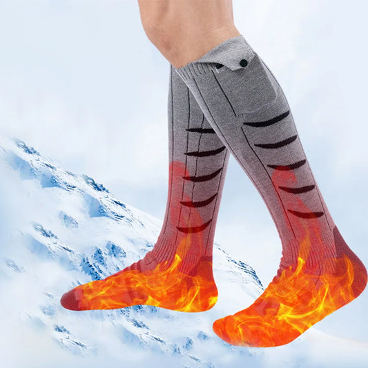 Electric Heating Socks Cold-Proof Winter Heating Socks Fast Heating Warm Winter Socks Washable for Cycling Camping Skating
