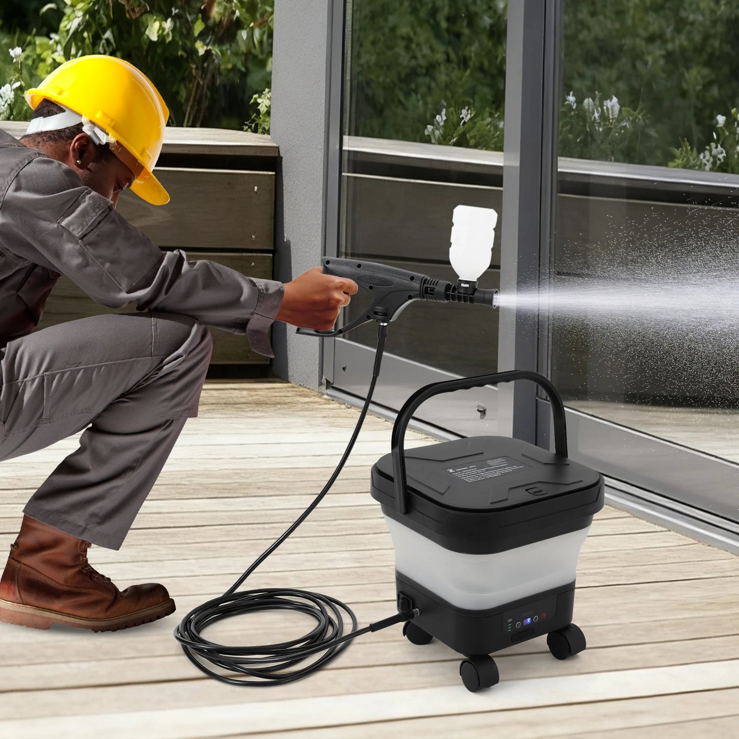 Cordless Portable Pressure Washer 23Bar Rechargeable High Pressure Cleaner for Cars, Patios & Outdoor Cleaning  Product Description