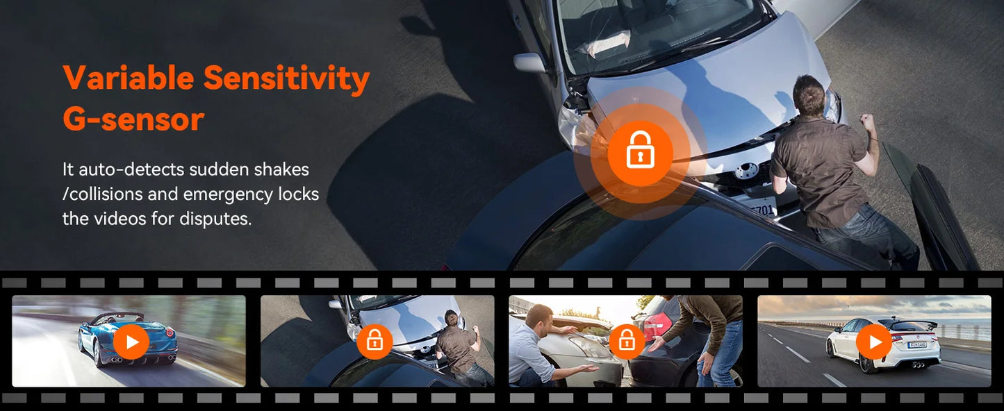 Vantrue S1pro Dashcam 2.7K Front and Rear 5G WiFi 60FPS Hidden Dash Camera HDR Night Vision STARVIS 2 GPS Voice Control