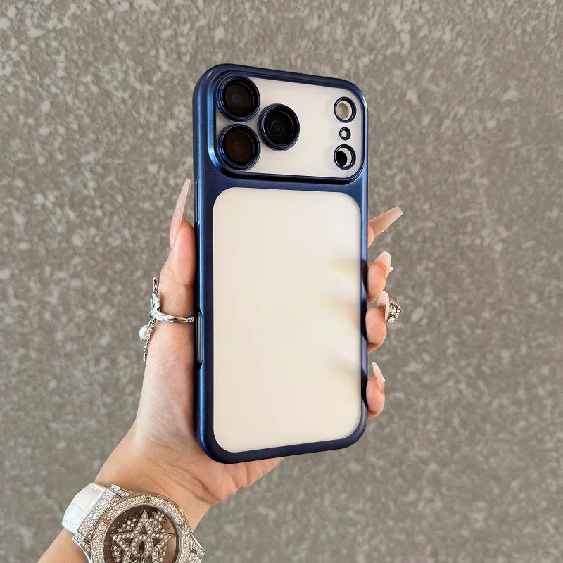 Luxury Clear Matte Phone Case with Camera Protection