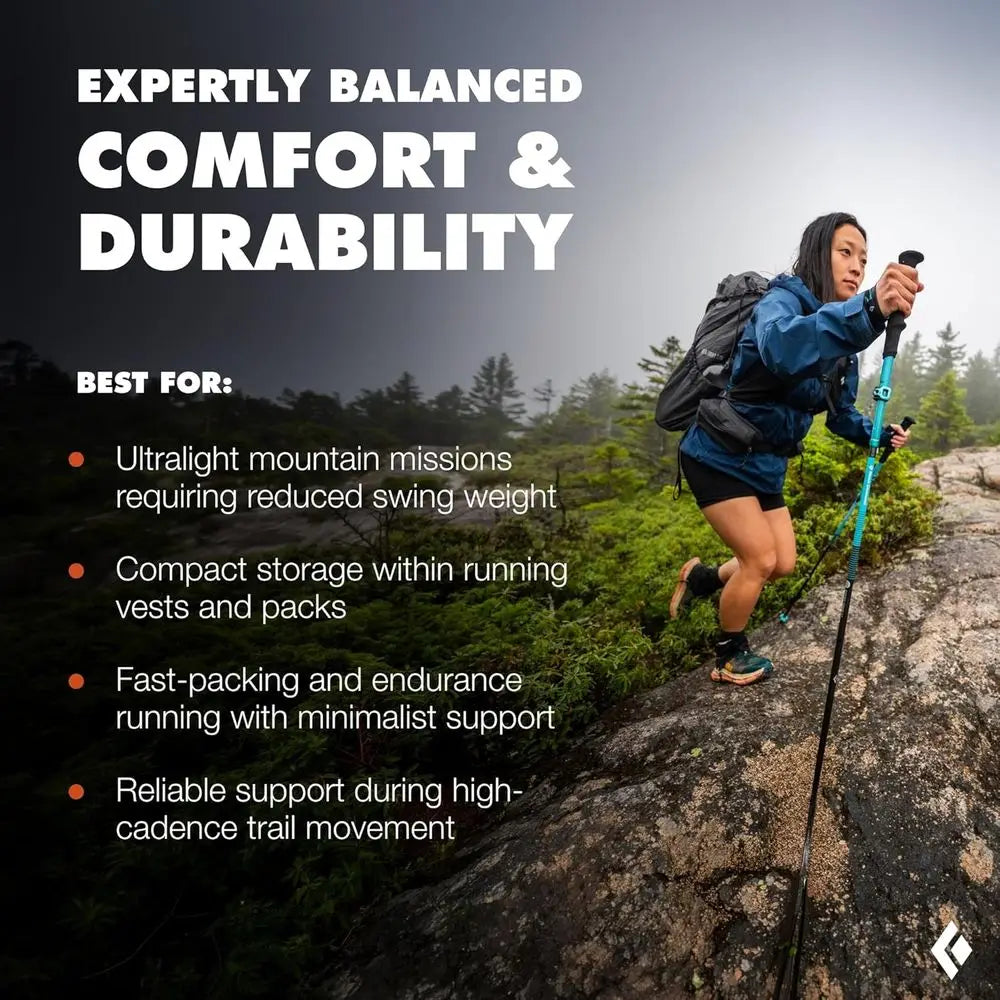 Ultralight Hiking Poles – Z-Pole Design Trekking Poles for Trail Running, Hiking & Outdoor Adventures