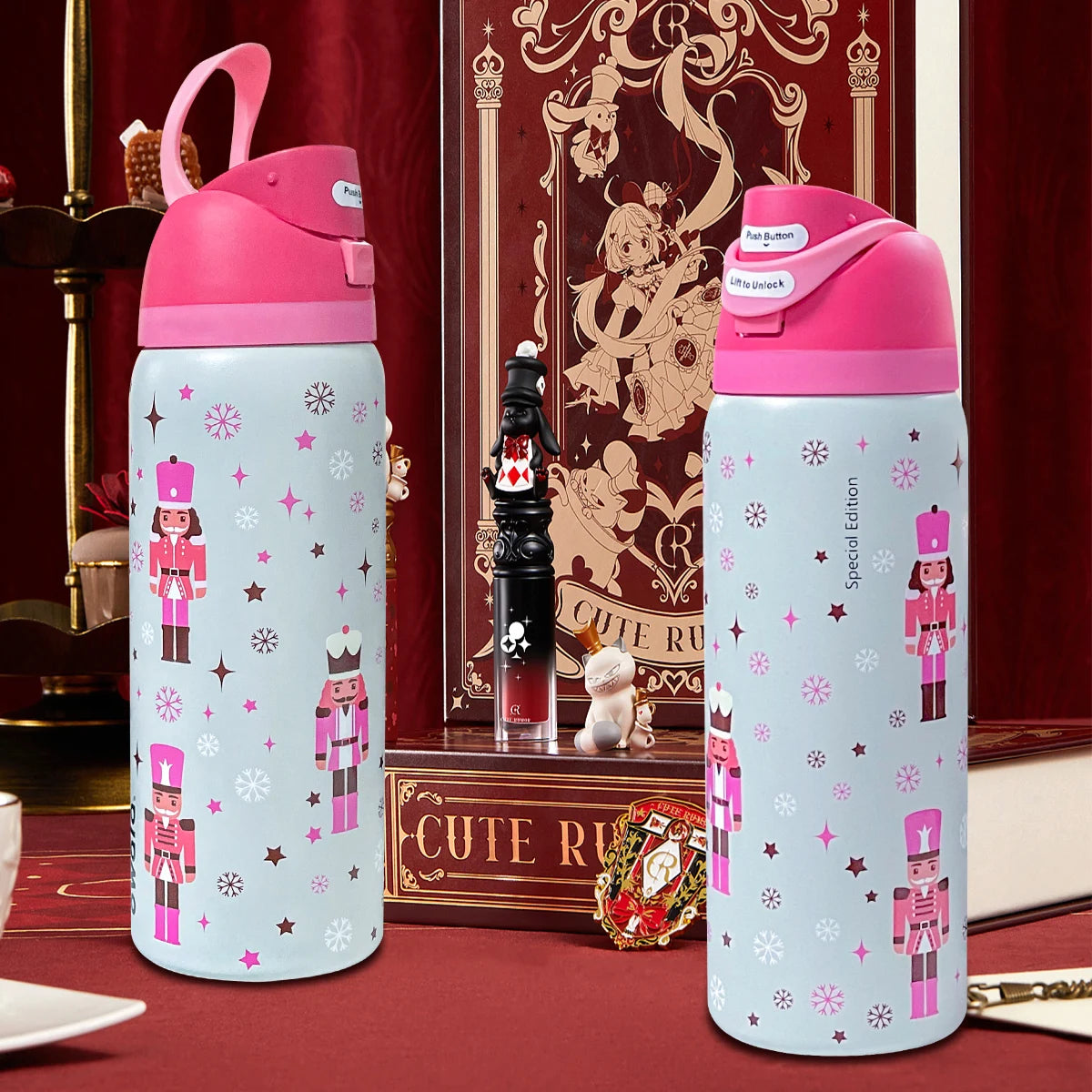 32 oz Insulated Stainless Steel Water Bottle .Leakproof Travel Thermos with 24+ Hour Temperature Retention