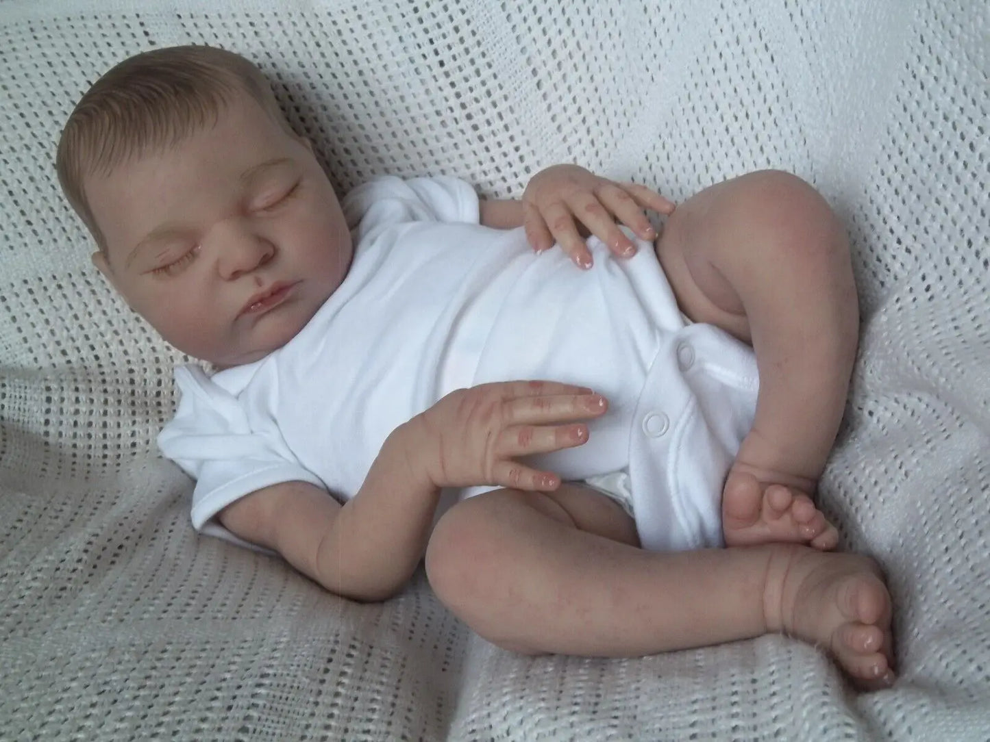 21inch 52cm Already Painted Finished Reborn Baby Doll Laura Handmade Reborn Preemie Baby Newborn Kids Toy Figure Gift Girl Dolls