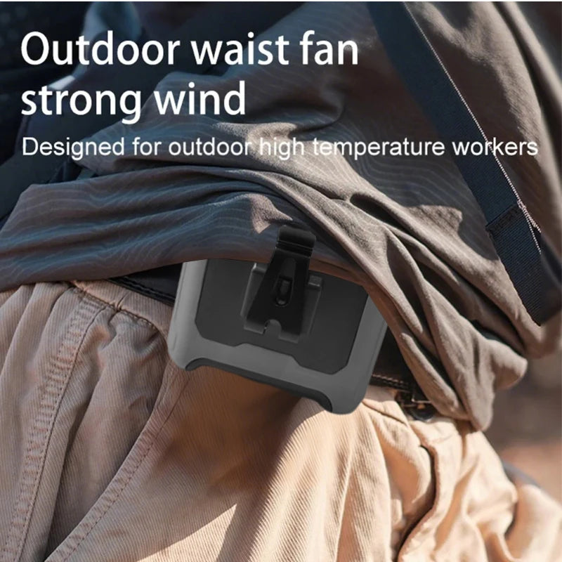 10000mAh Portable Neck Fan & Waist Clip Fan – Rechargeable Hands-Free Personal Cooling Fan  Product Description