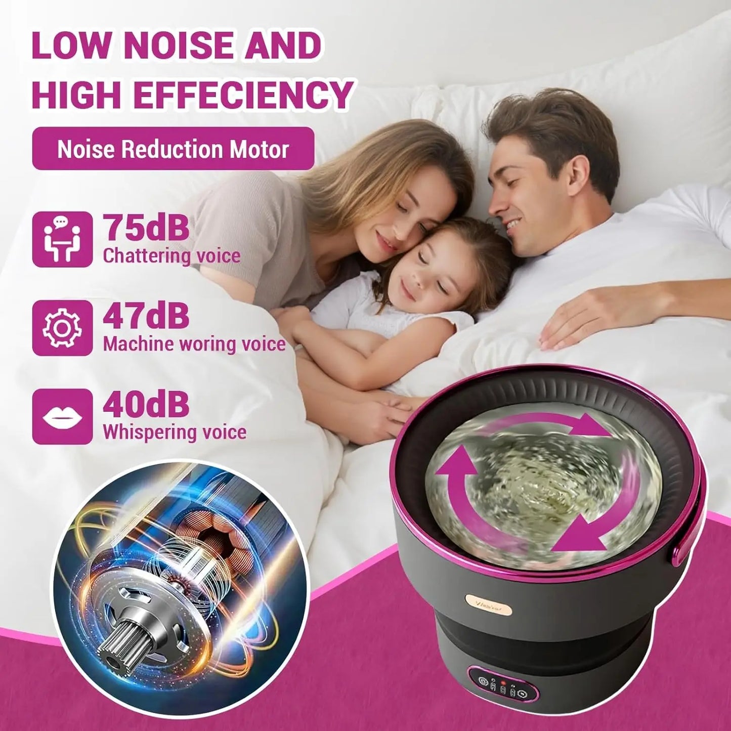 Collapsible Mini Portable Washing Machine & Spin Dryer. Compact Laundry Solution