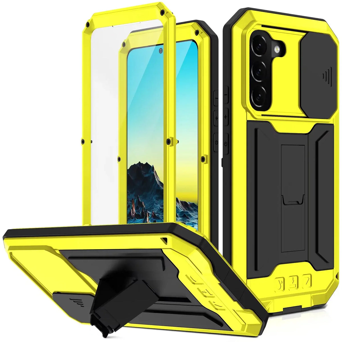 Military-Grade Full-Body Rugged Case for Samsung Galaxy S24 Series . Heavy Duty Shockproof Protective Phone Cover with Built-In Stand