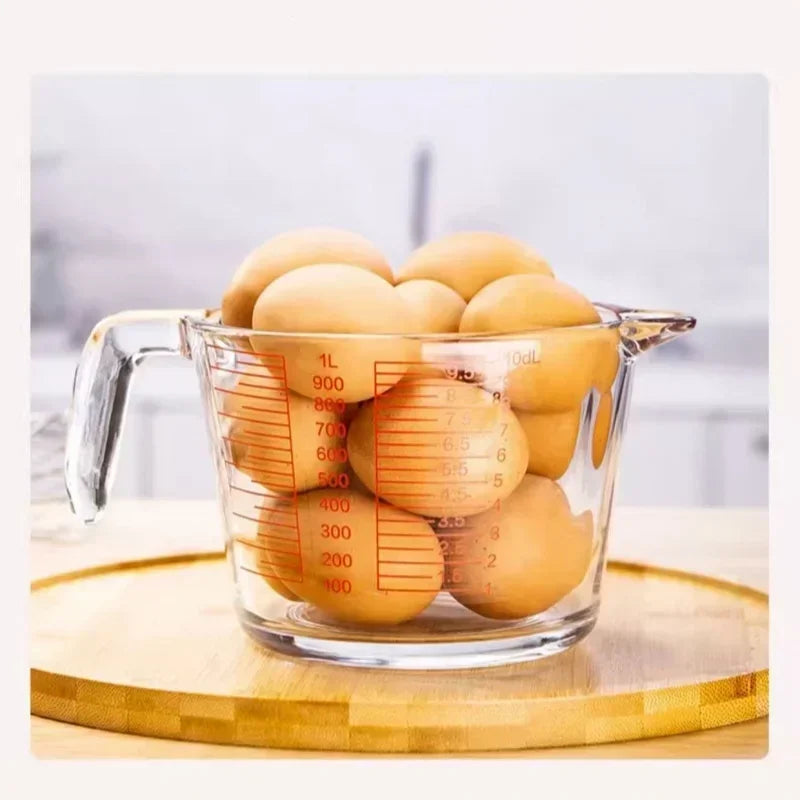 1000ML/500ML Measuring Cups High Temperature Resistant Baking Glass Measuring Cup with Scale Home Kitchen Baking Tools