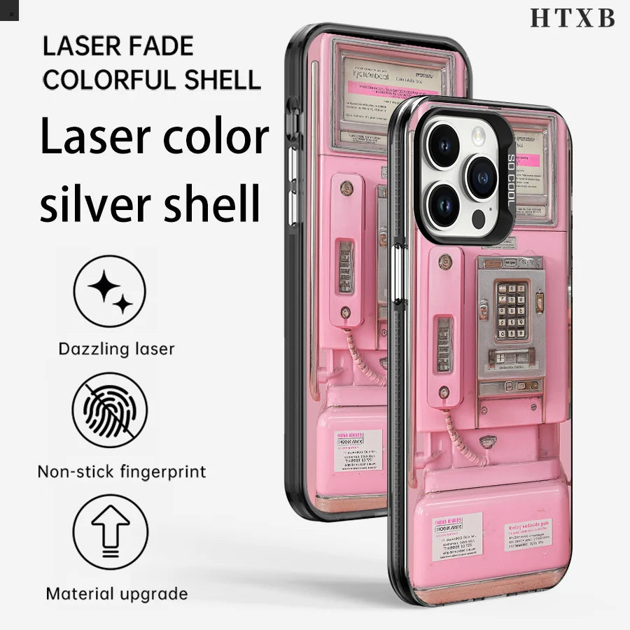 Pink Secret Realm Telephone Phone Case For iPhone Samsung