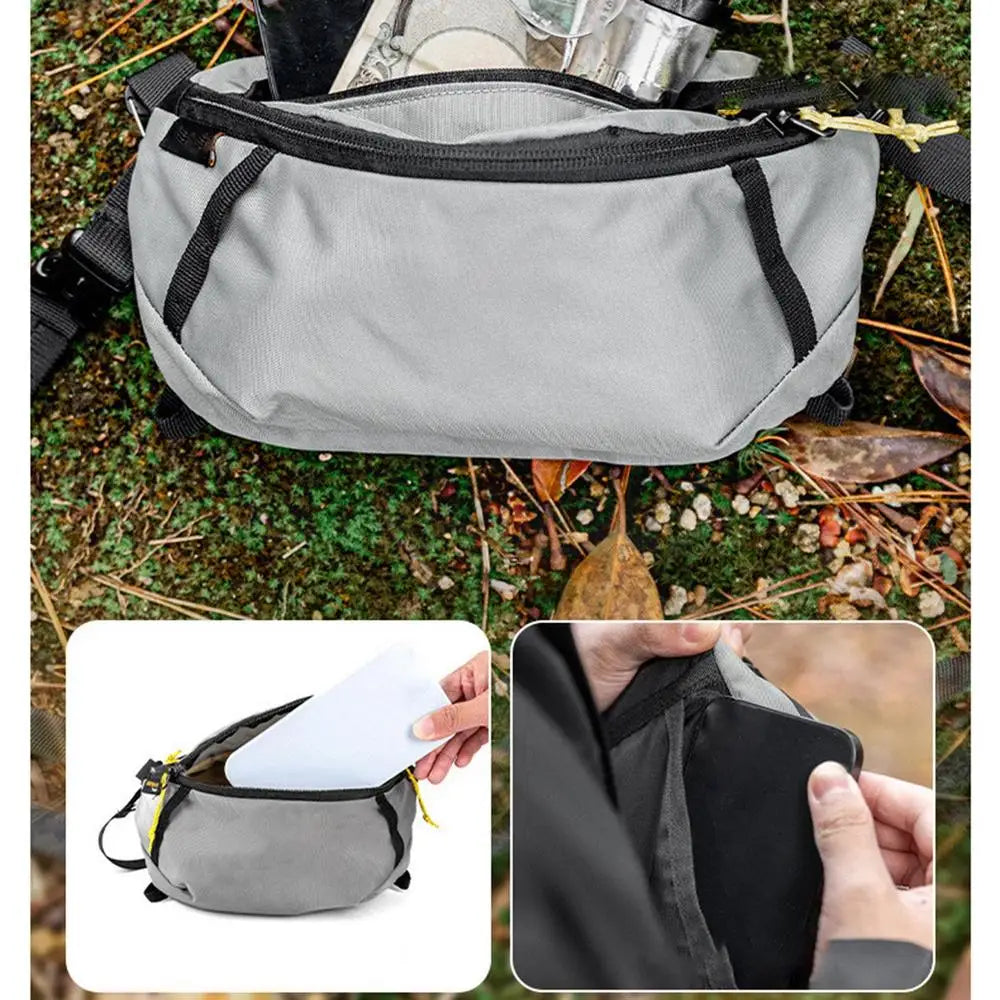 Adjustable Fishing Waist Bag with Rod Holder and Shoulder Strap