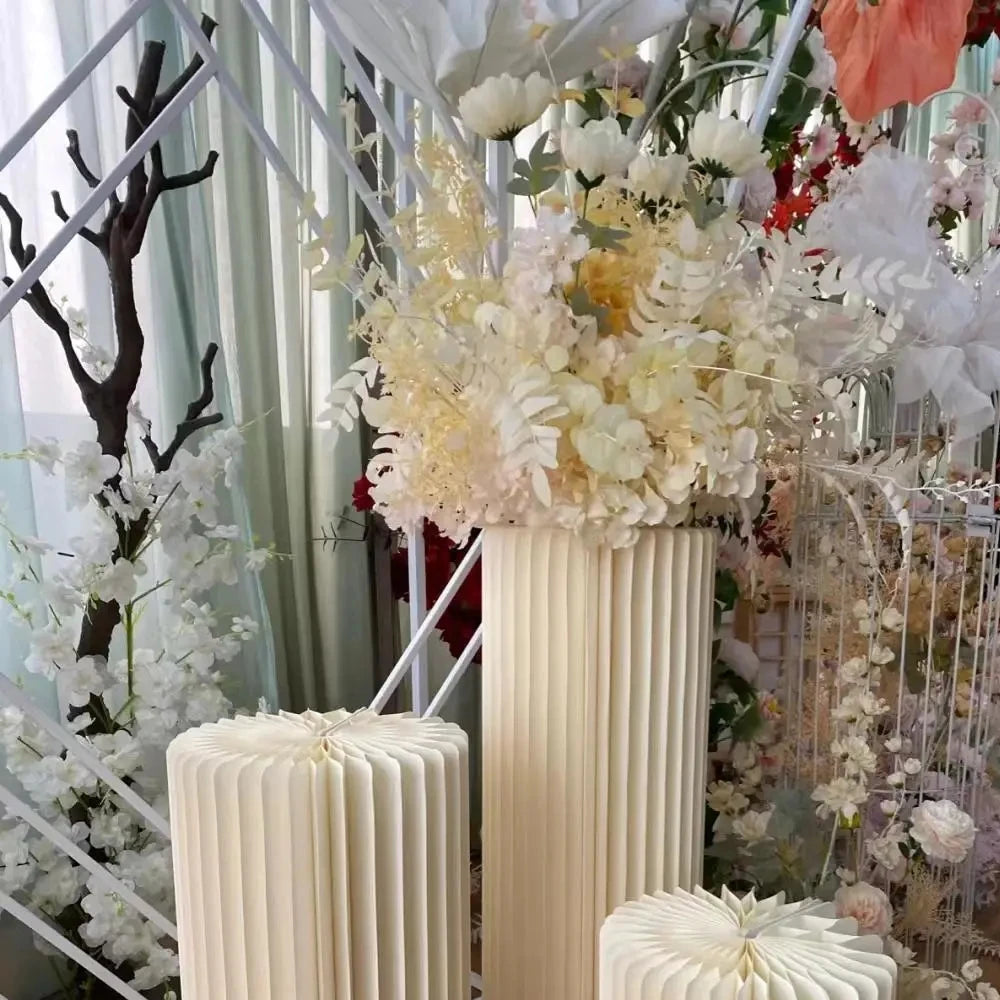 Paper Folding Cylinder Display Rack – Elegant Dessert, Cupcake & Party Favor Display Stand for Weddings, Birthdays & Special Events