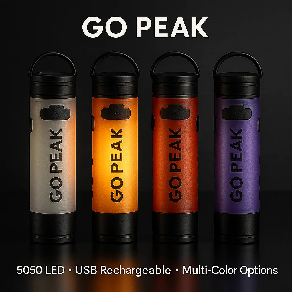 GOPEAK Mini USB Rechargeable LED Pocket Flashlight – Clip-On Keychain Light for Camping, Travel & Everyday Carry