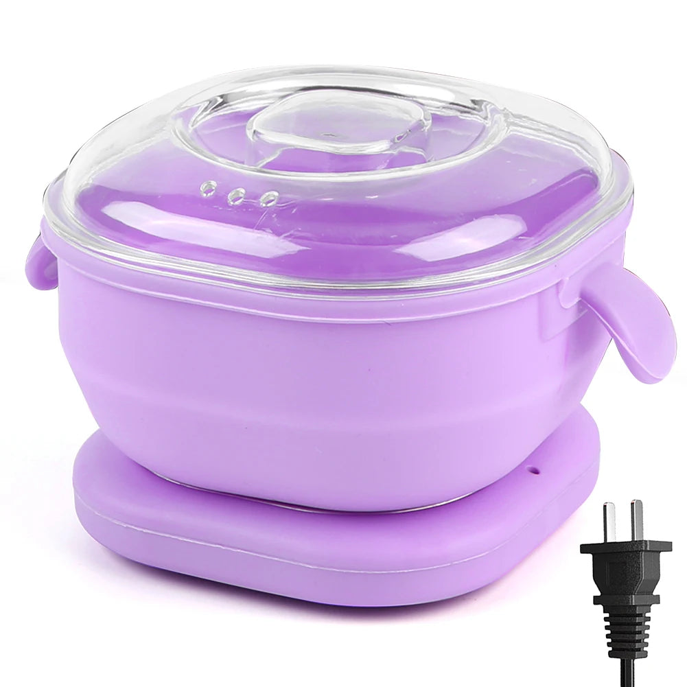 Silicone Wax Warmer Foldable Wax Heater 100W Electric Hot Wax Warmer Machine 400ml Hair Removal Wax Machine for Hair Removal