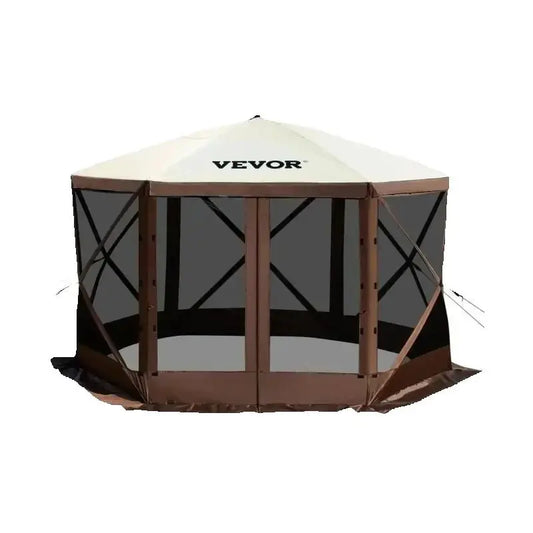 6-Sided Pop-Up Camping Gazebo Canopy Shelter – Spacious Outdoor Screen House for Camping, Picnics & Backyard Gatherings
