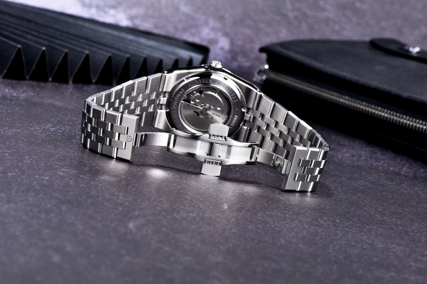 PAGANI DESIGN Men’s Automatic Luxury Watch,  Sapphire Crystal Stainless Steel Waterproof Mechanical Wristwatch with 3D Rhombus Dial