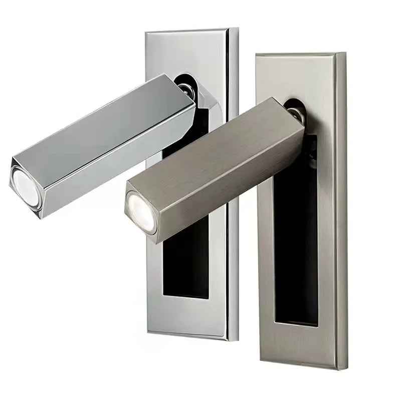 Indoor LED Wall Light Nordic Spot Lights For Bedroom Beside Living Room Hotel Modern Rotation Folding Headboard Reading Lights