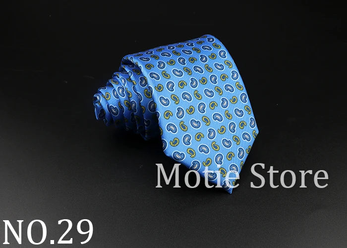 51 Styles Men's Silk Ties Jacquard Striped Plaid Floral Necktie Accessories Daily Wear Shirt Suit Cravat Wedding Party Gift