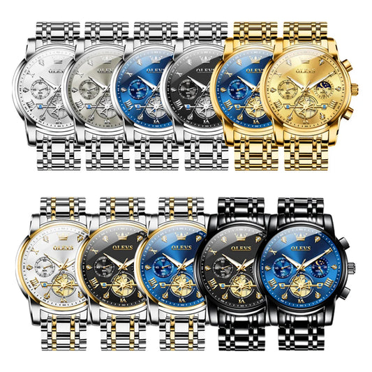 Men’s Classic Roman Numeral Watch. Elegant Metal Bracelet Design