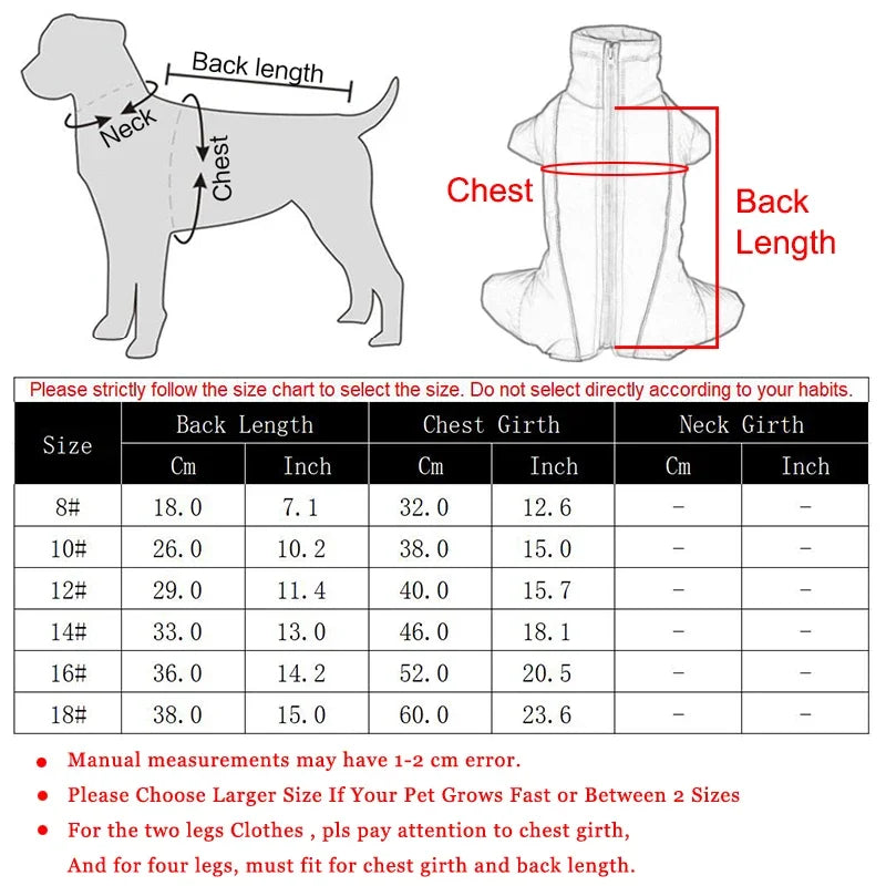 Waterproof Winter Dog Coat. Warm Fleece Jacket for Small Dogs
