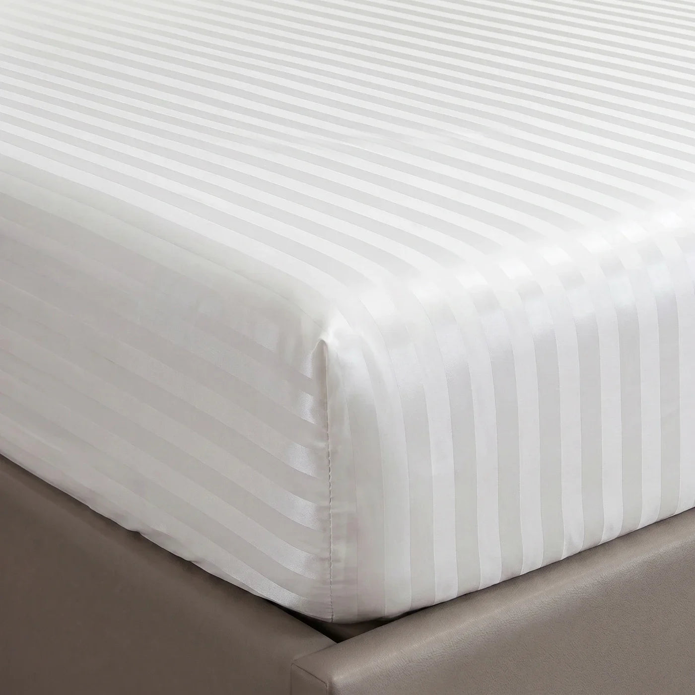 Luxury Satin Jacquard Fitted Sheet & Pillowcase Set