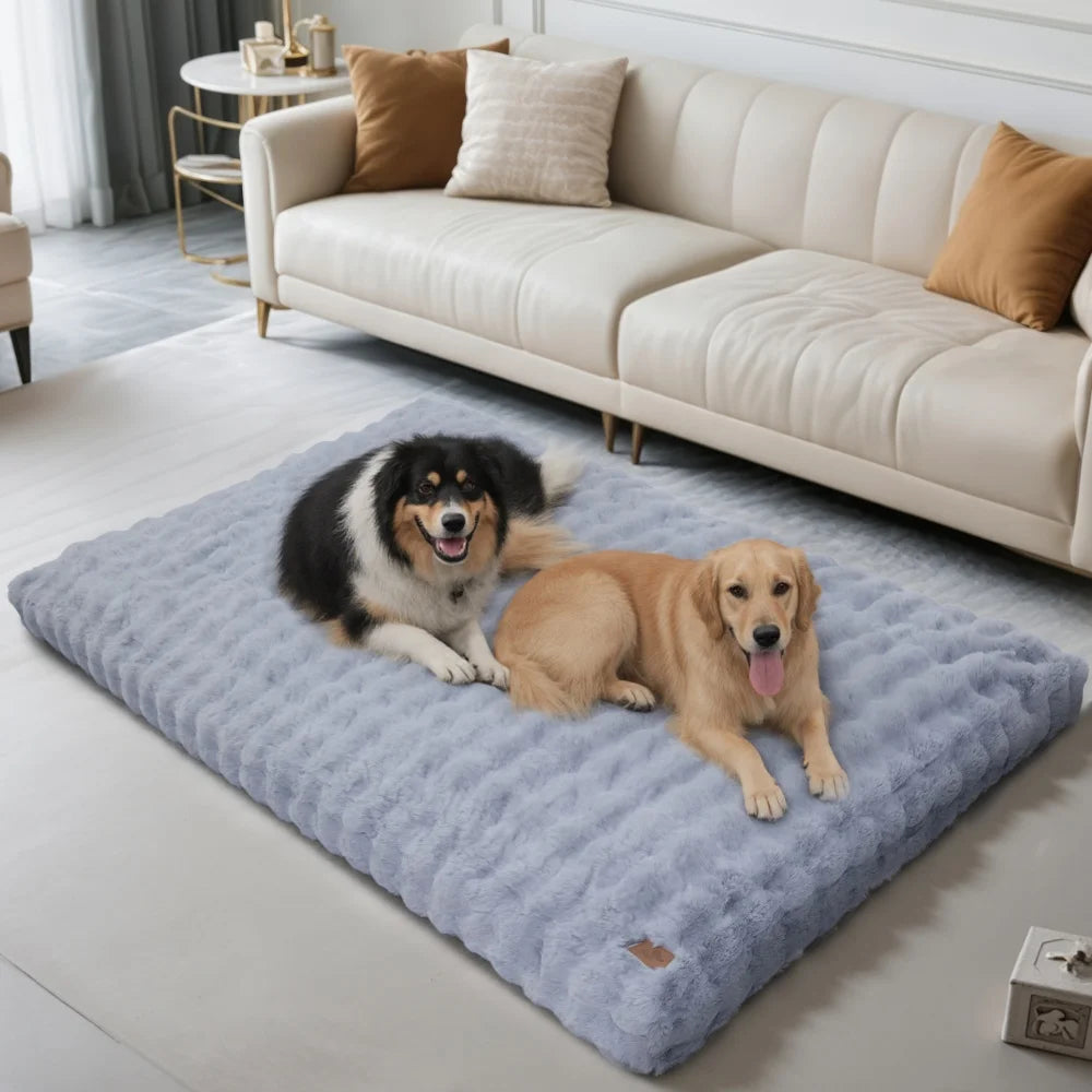 Ultra Plush Dog Bed Soft Pet Cushion Large Dog Crate Puppy Mattress Washable Mat