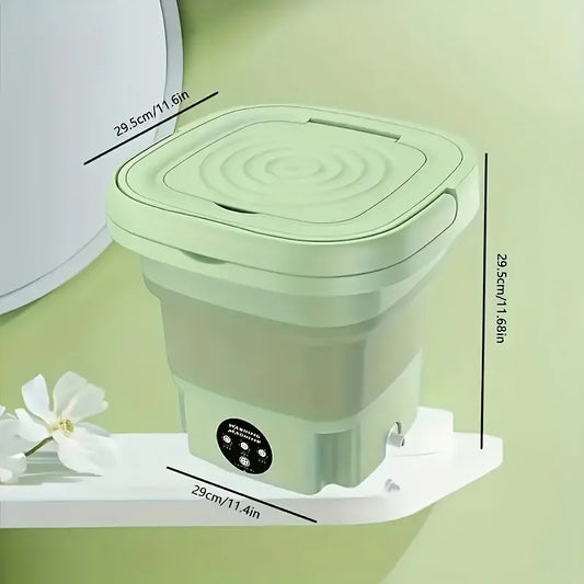 8L Foldable Portable Mini Washing Machine | Compact Washer for Travel, Apartments & Delicate Laundry