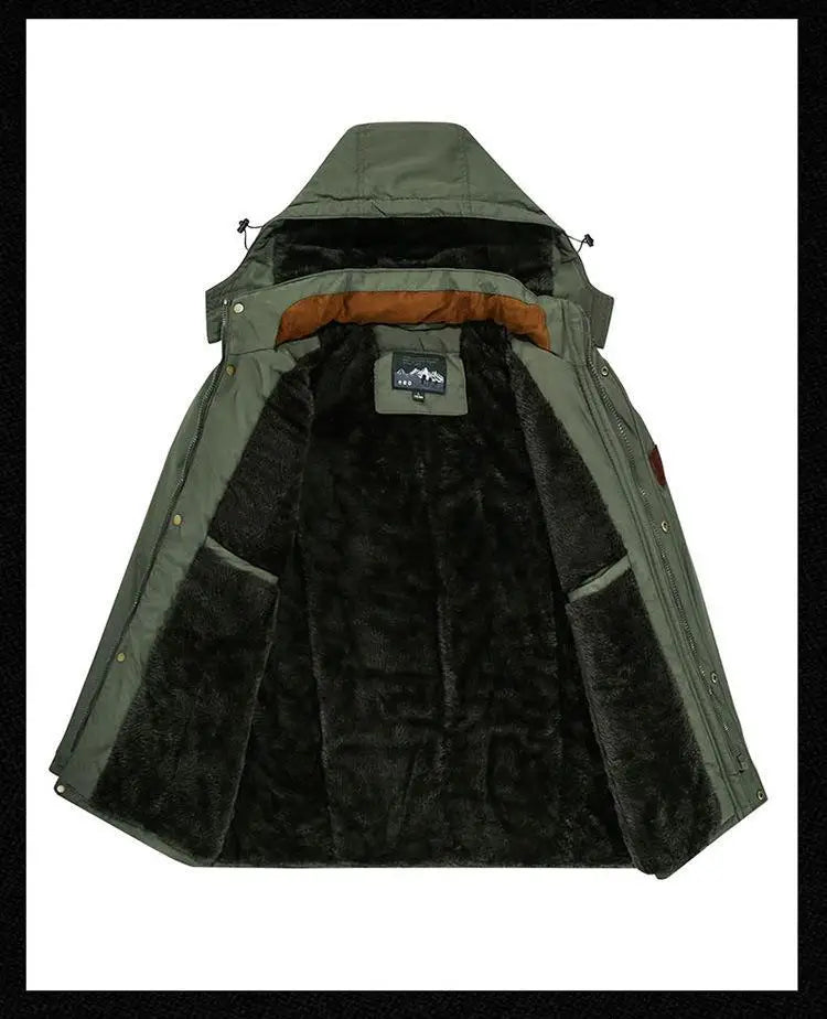 Men’s Winter Fleece Lined Outdoor Parka Jacket