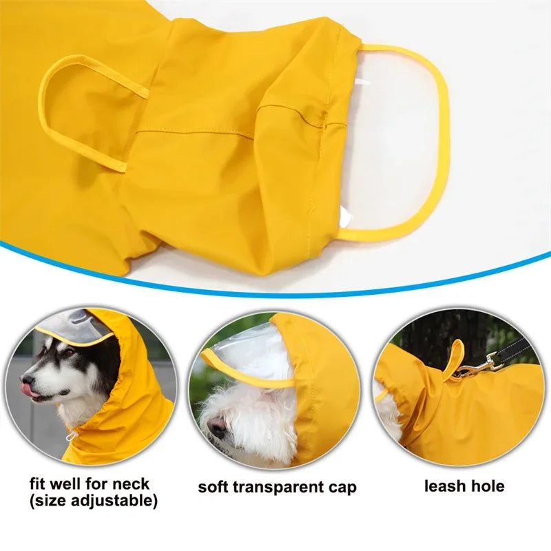 Waterproof Puppy Dog Raincoat with Hood