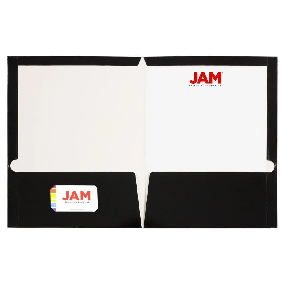 Laminated Glossy Two Pocket Folders, 3-Pack Durable Document Organizer with Interior Pockets for Letter Size Papers, School, Office & Home