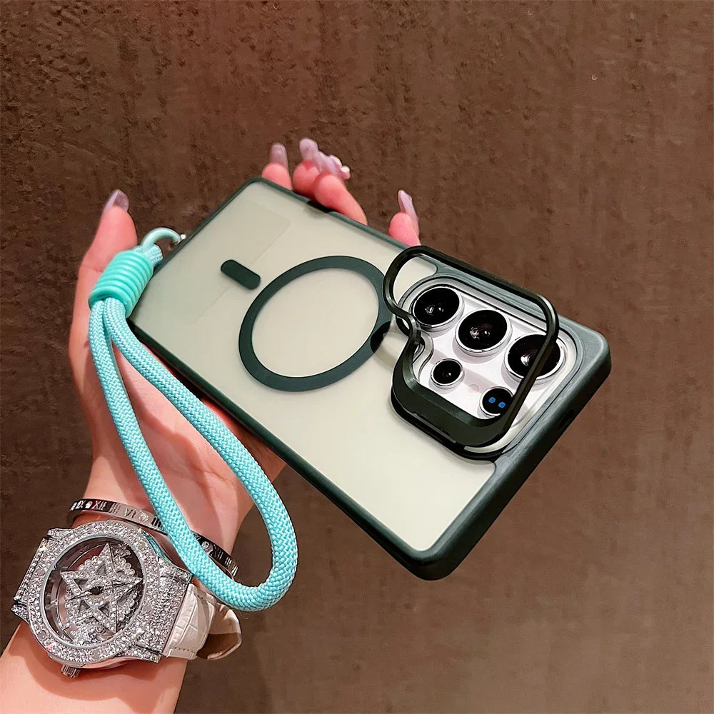 Magnetic Crossbody Samsung Phone Case With Wrist Strap