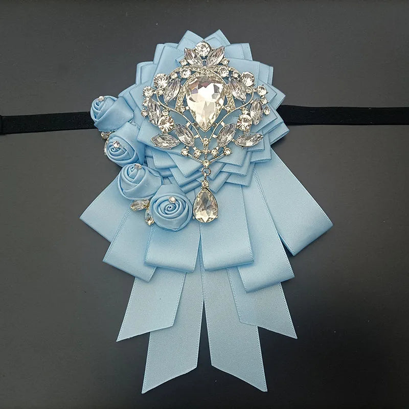 Luxury Handmade Jeweled Men’s Bow Tie | Premium Crystal Brooch Formal Wedding & Business Bow Tie