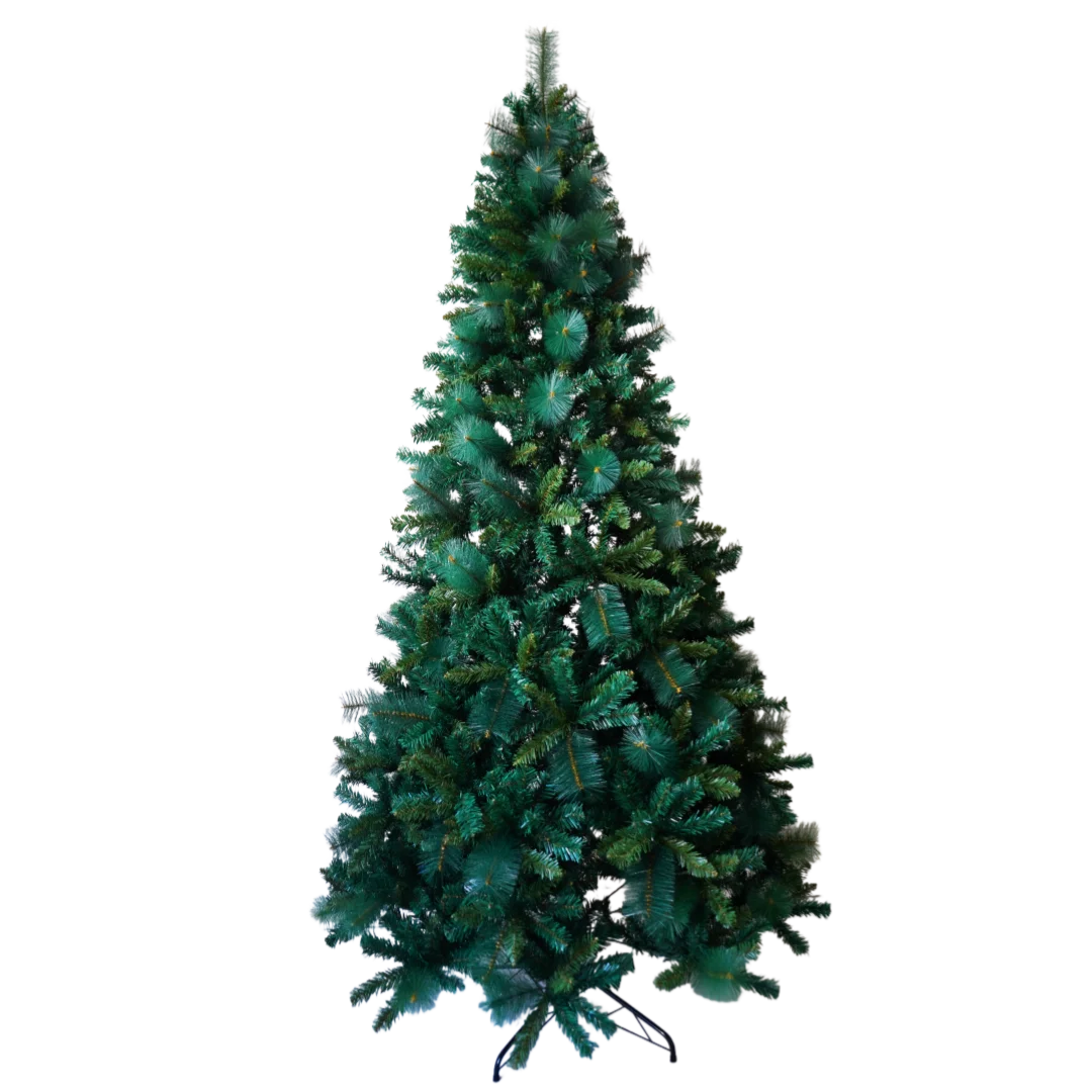 6FT Pop-Up Artificial Christmas Tree .PVC Mixed Branch Holiday Tree with Iron Stand