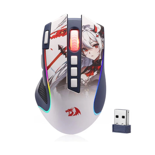Redragon M612AK PRO RGB Gaming Mouse, 8000 DPI Wired & Wireless Optical Mouse with Programmable Buttons for PC, Laptop & Gaming
