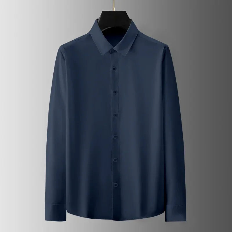 Men’s Casual Long Sleeve Business Shirt. Wrinkle Resistant Slim Fit Dress Shirt