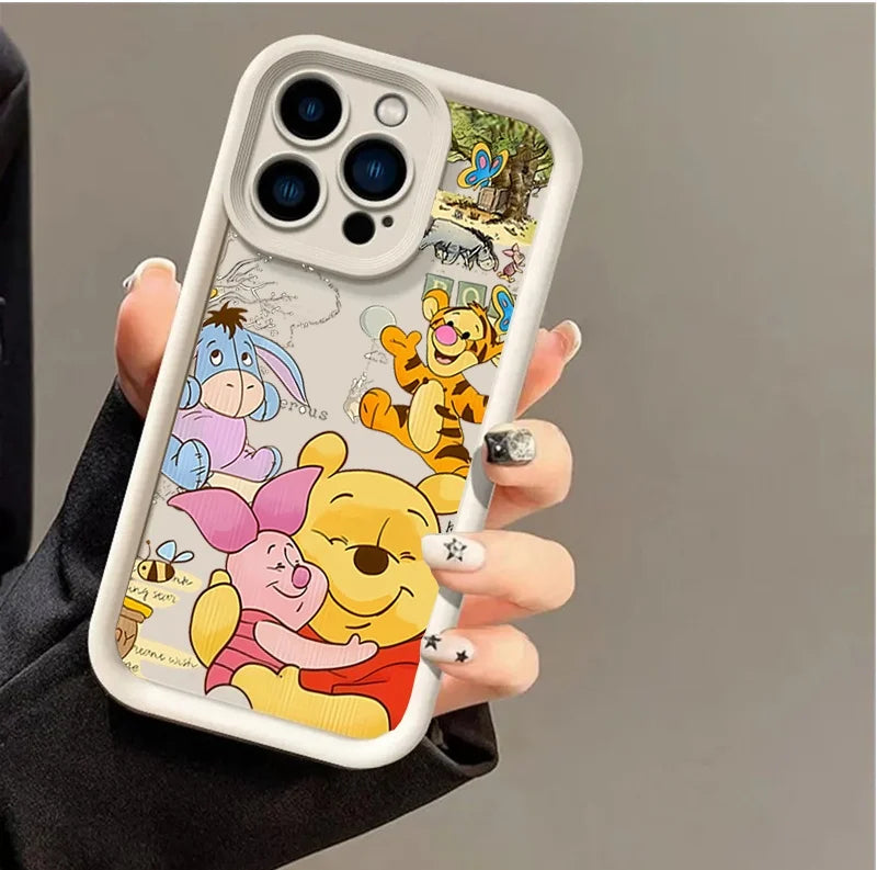 Cute Cartoon Bear Protective Phone Case for iPhone