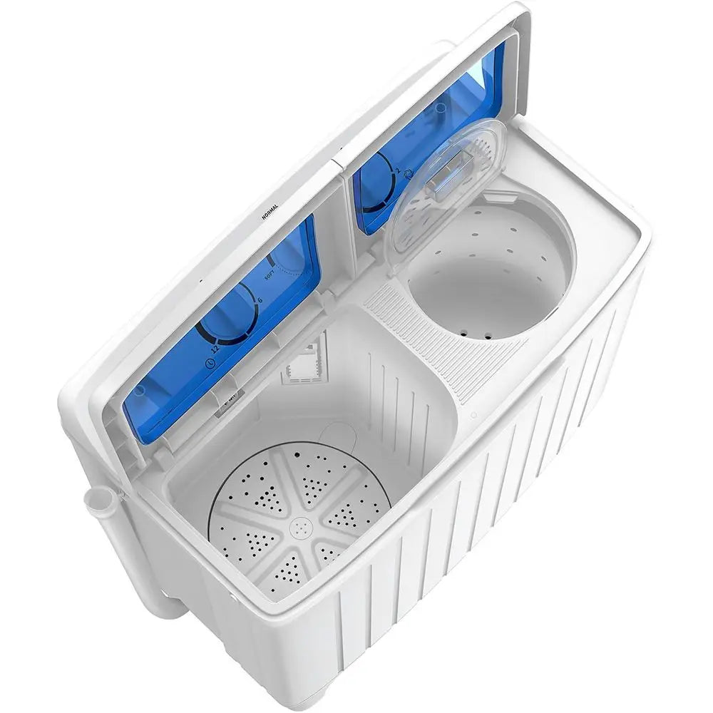 20-Lb Portable Twin Tub Washing Machine with Washer & Spin Dryer