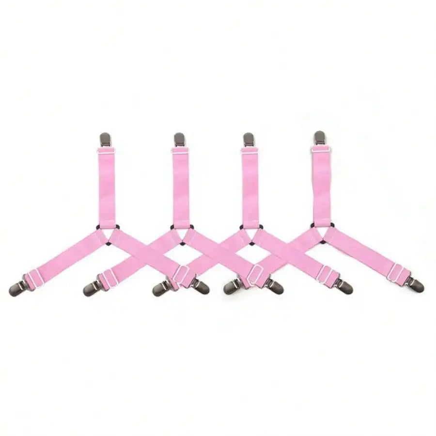 4-Piece Adjustable Bed Sheet Fastener Set .Triangle Mattress Sheet Clips