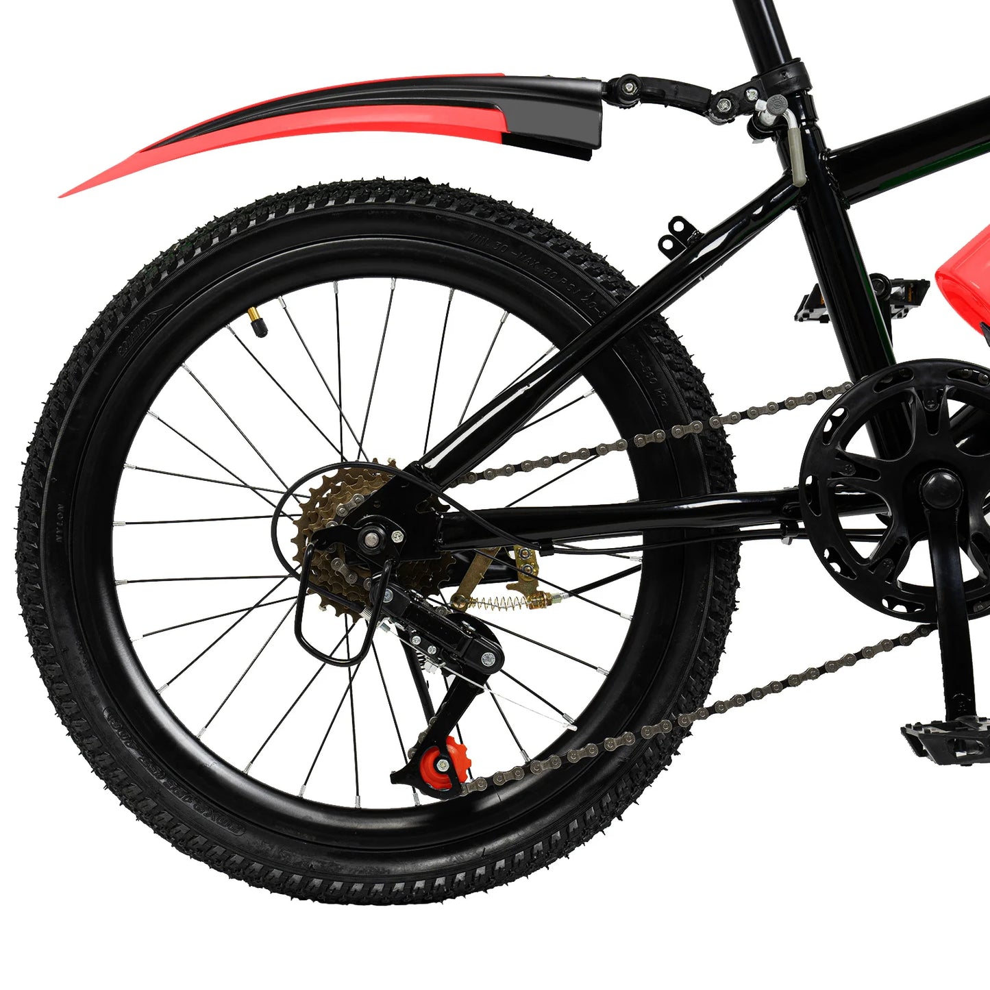 20-Inch 7-Speed Mountain Bike . Adult & Teen Bicycle with Dual Disc Brakes and Adjustable Seat