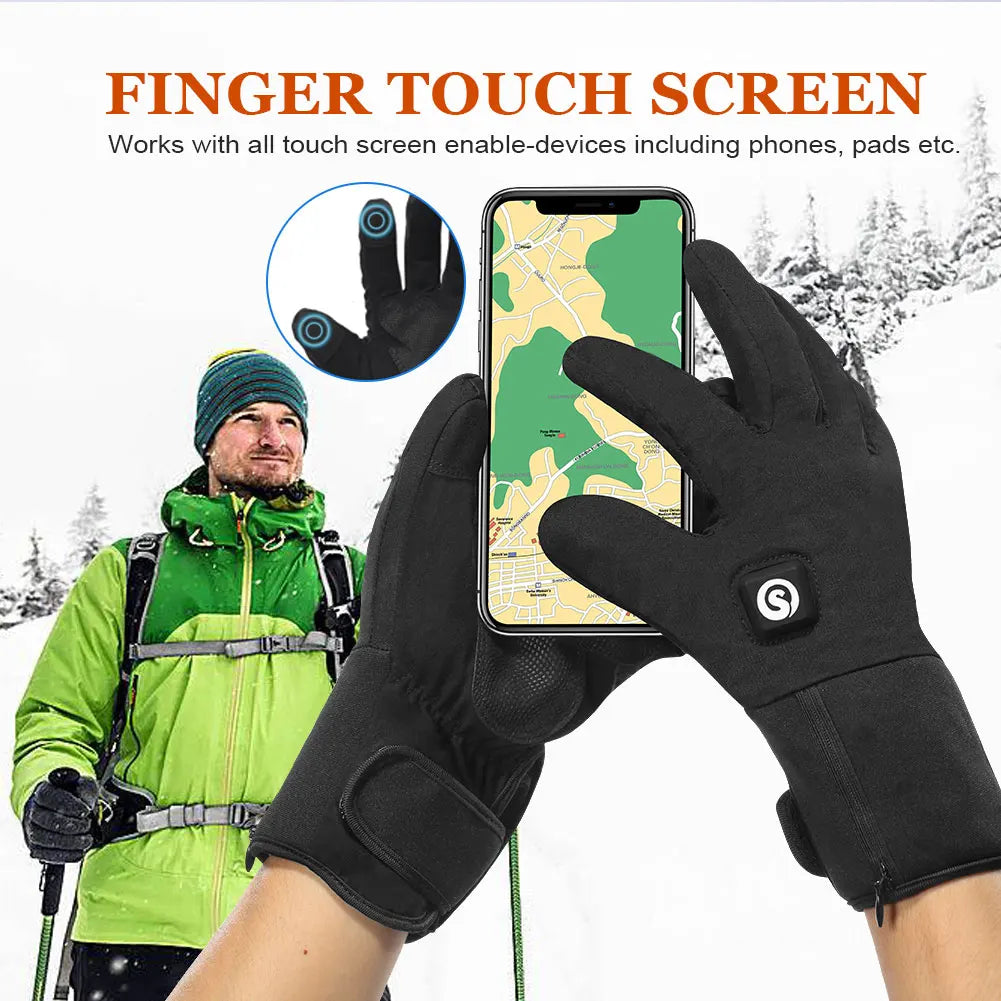 Savior Heat Heated Mittens Waterproof Skiing Gloves