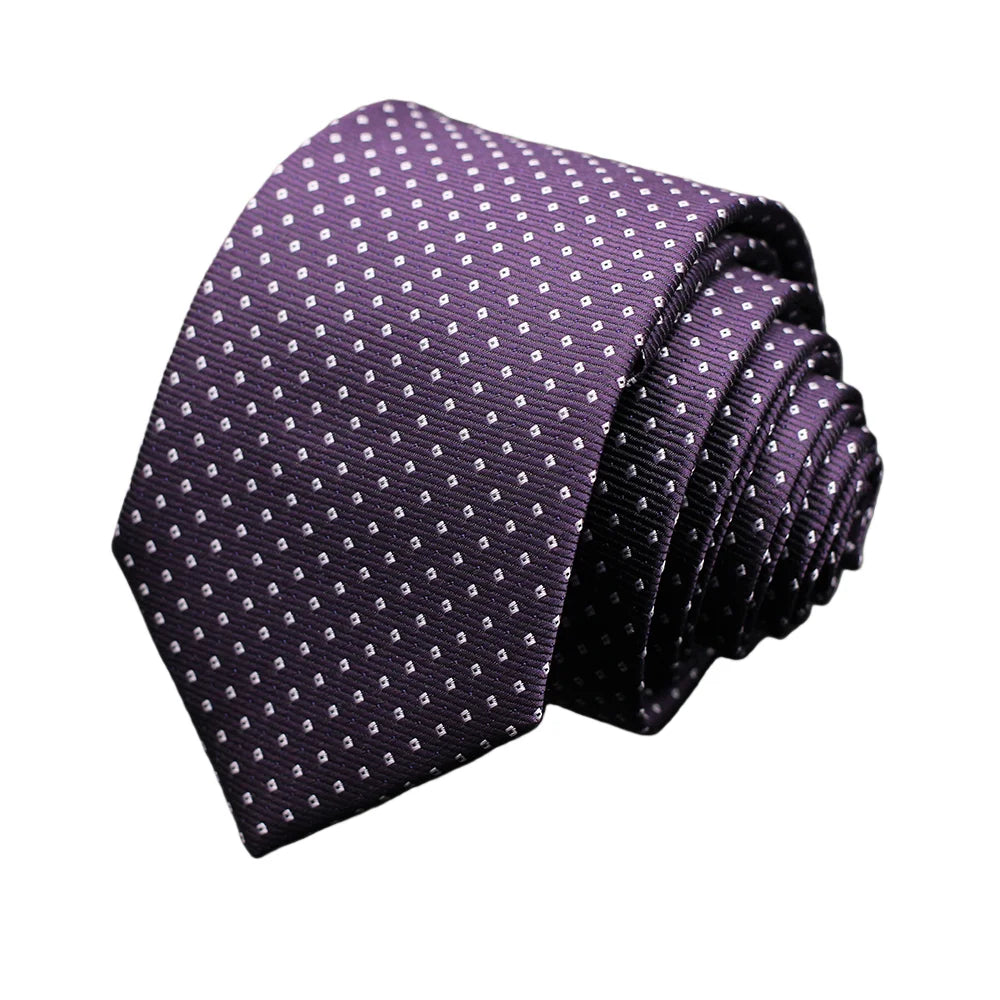 Men’s Classic 7cm Polka Dot Necktie. Luxury Business, Wedding & Formal Dress Tie