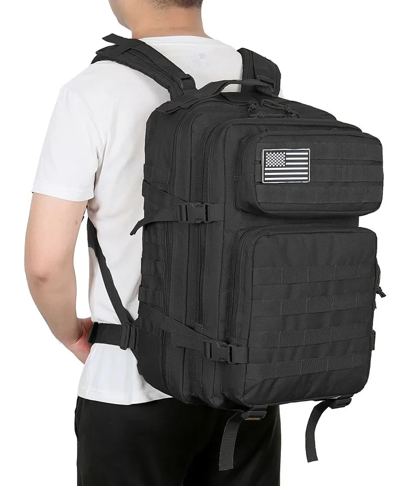 45L Tactical Hiking Backpack – Large Capacity 3-Day Outdoor Adventure Pack
