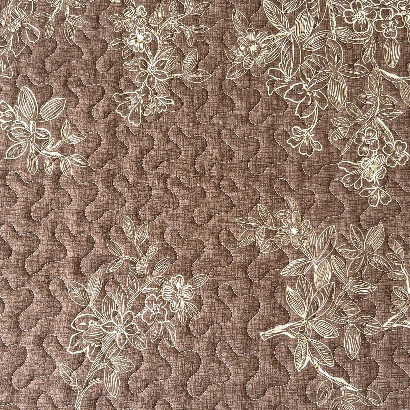 Elegant Floral Quilted Bedspread Set with Ruffle Trim