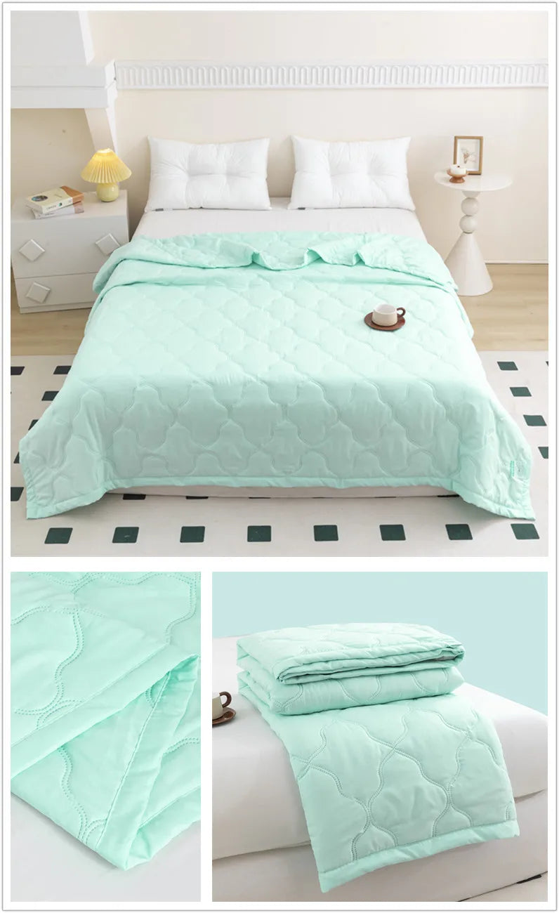 Floral Style Duvet Summer Thin Quilt Skin-friendly Bedspread Air Conditioning Blanket edredones Adults Kids Room Comforter Quilt