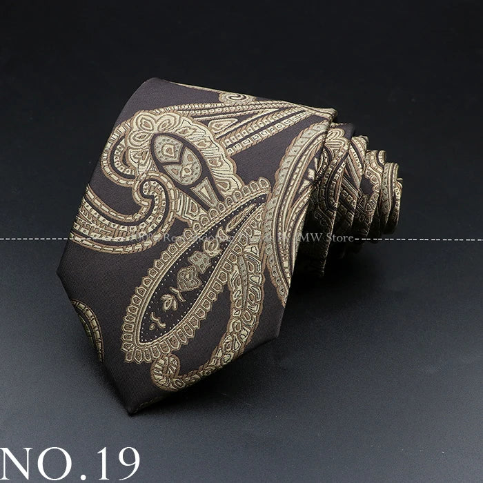 Luxury Paisley Men’s Business Necktie . Wedding & Formal Tie