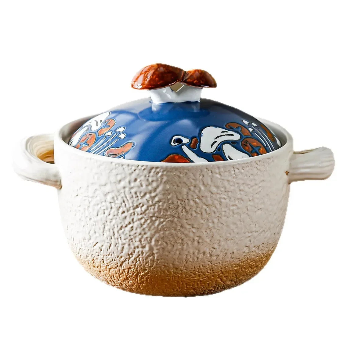 Ceramic Casserole Cooking Pot with Lid | Cute Kitchen Serving Dish